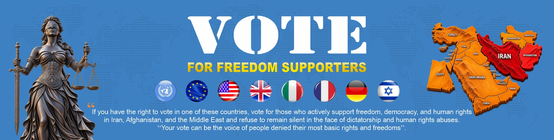 Vote for supporters of freedom